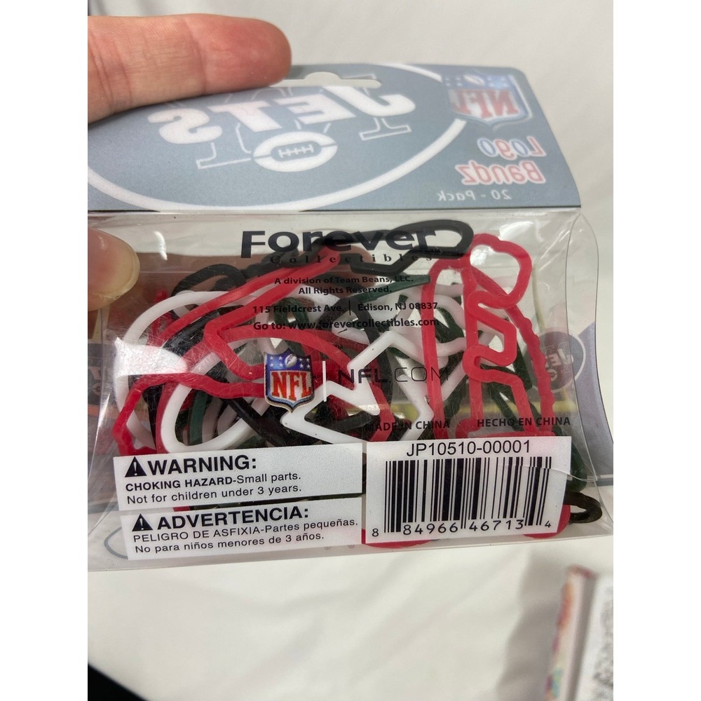 NEW NFL Logo Bandz New York Jets football rubber bands bracelets collection pack - Picture 4 of 5